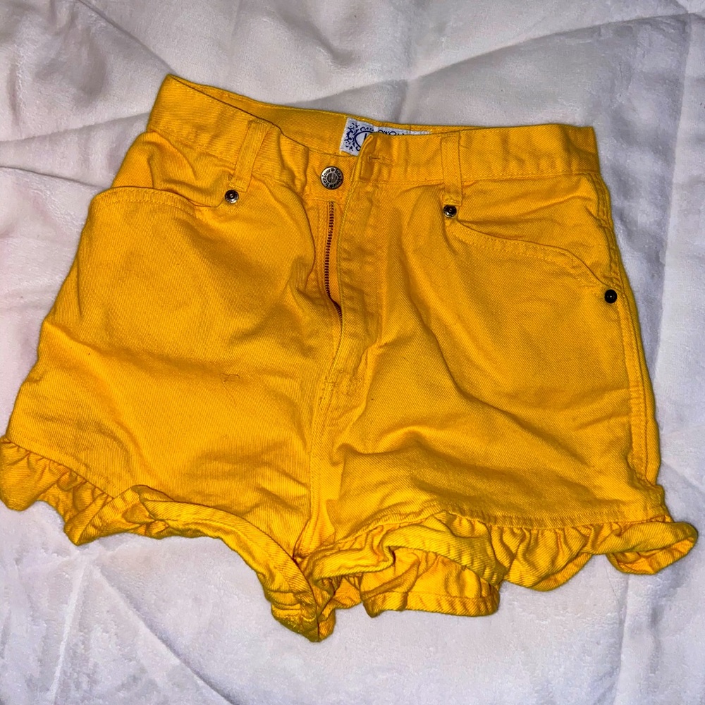 yellow women’s shorts